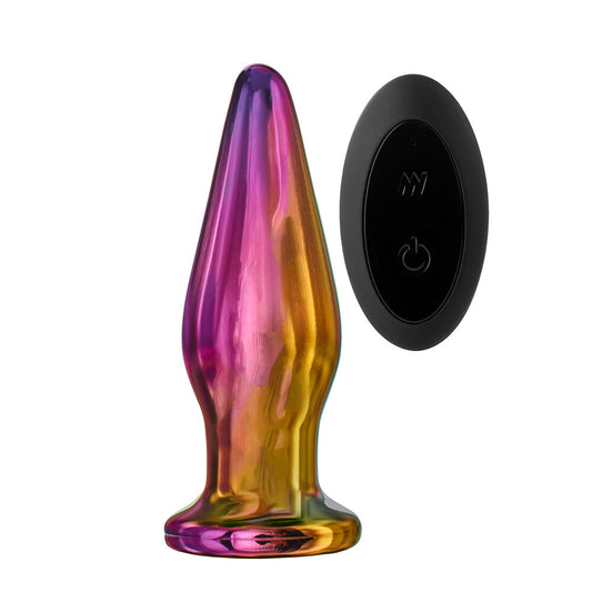 Glamour Glass Remote Control Tapered Butt Plug