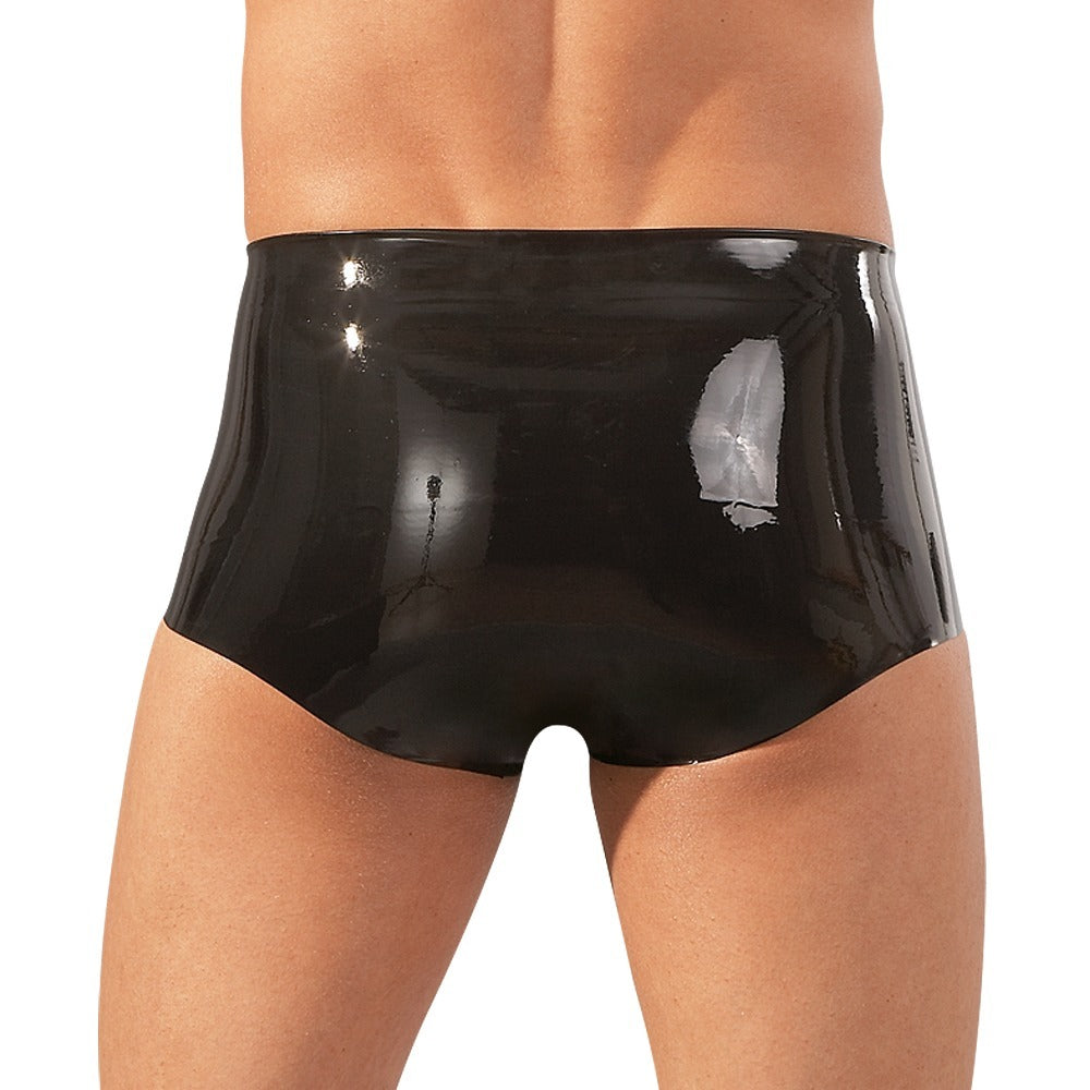 Latex Boxers With Penis Sleeve Black