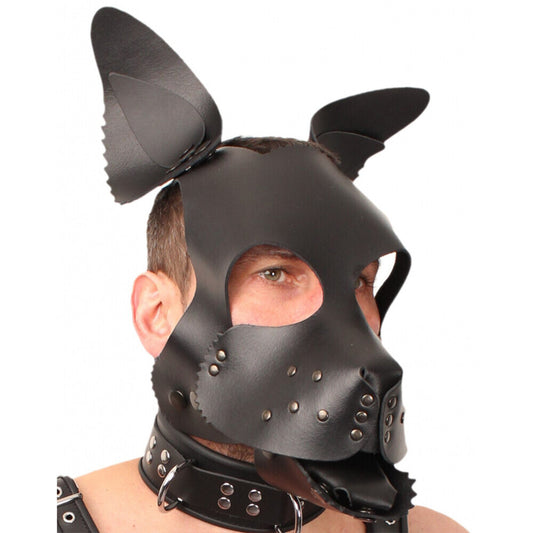 Red Leather Puppy Dog Mask