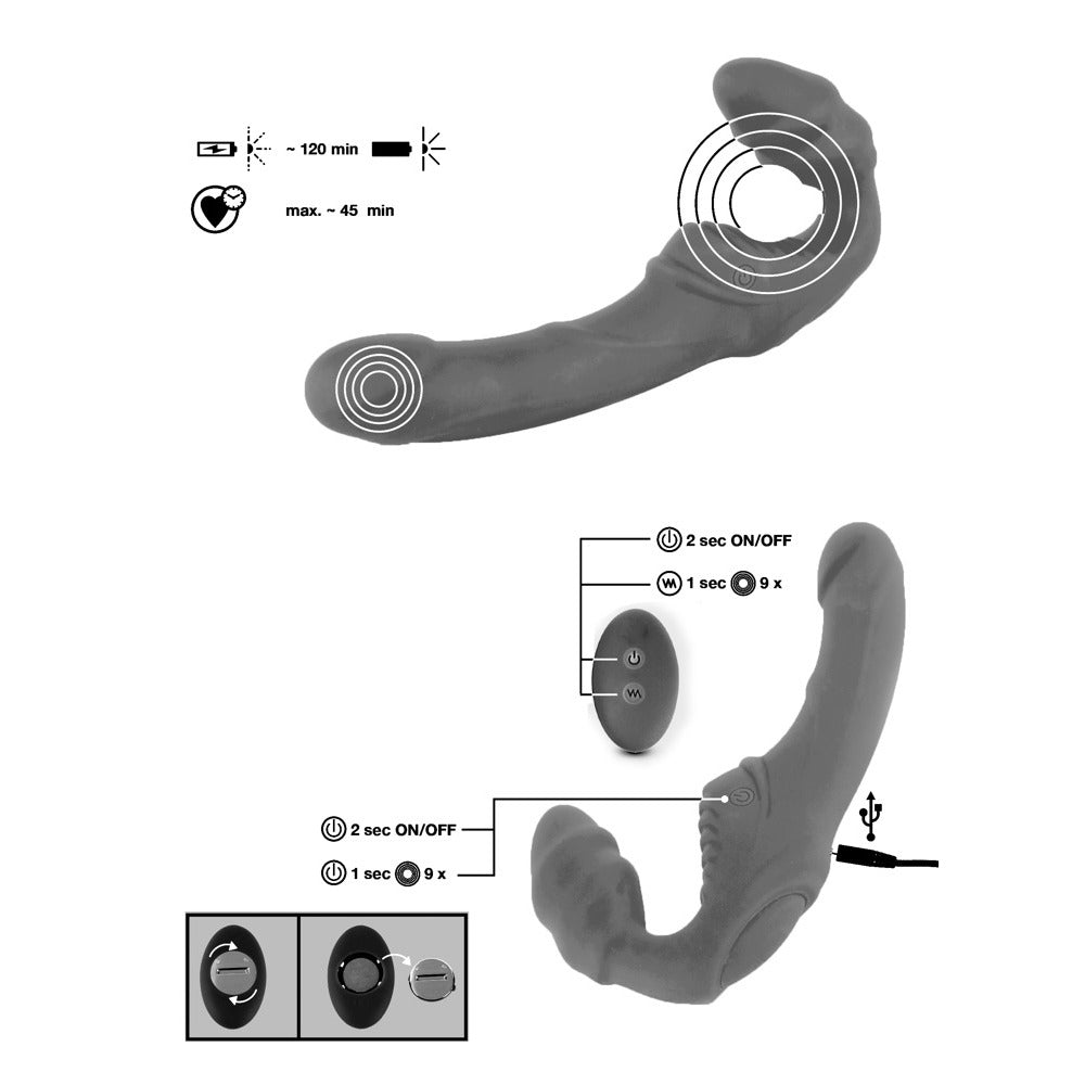 Vibrating Strapless StrapOn 2