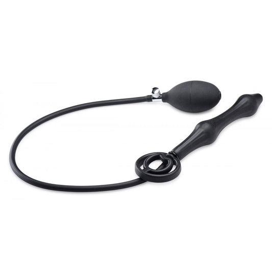 Master Series Devils Rattle Inflatable Anal Plug With Cock Ring