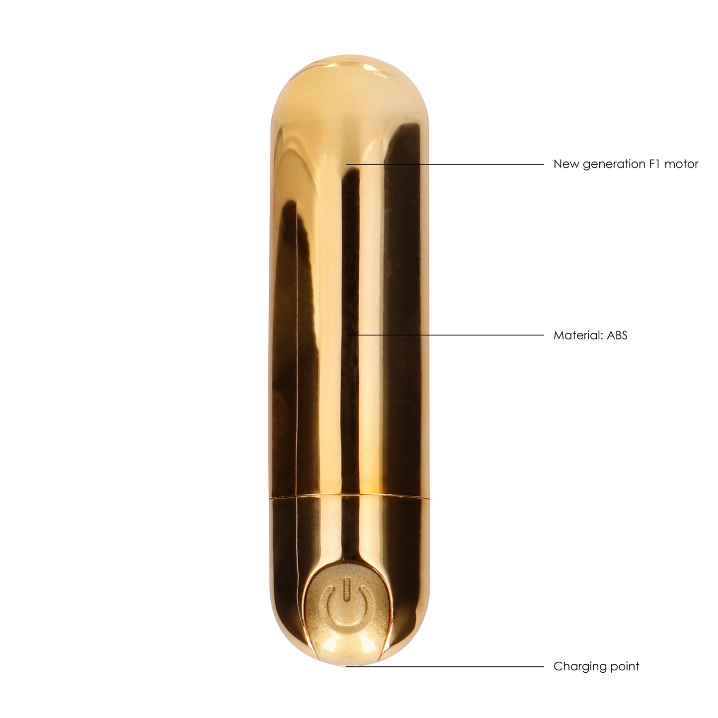 10 speed Rechargeable Bullet Gold