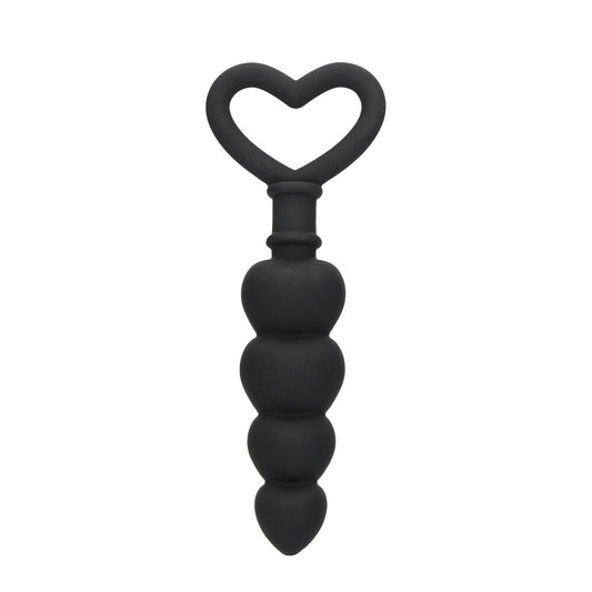 Ouch Silicone Anal Love Beads Black