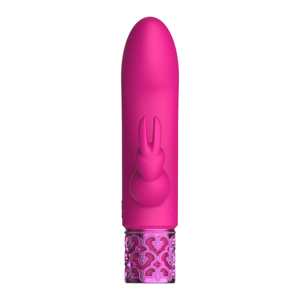 Royal Gems Dazzling Rechargeable Rabbit Bullet Pink